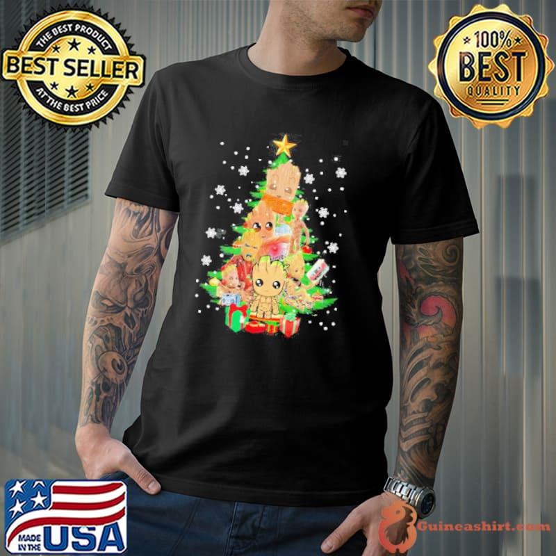 Baby Groot Guardians of the Galaxy Christmas Tree Shirt