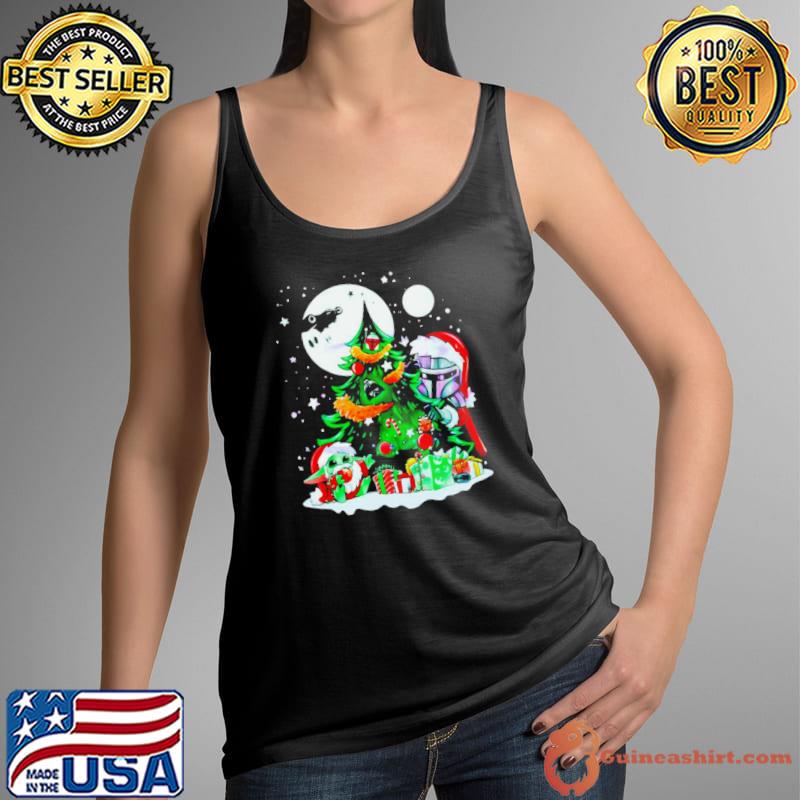 Baby Yoda and Darth Vader Star Wars Christmas tree s Tank Top