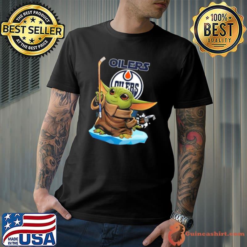 Baby Yoda Edmonton Oilers Hockey 2023 Shirt