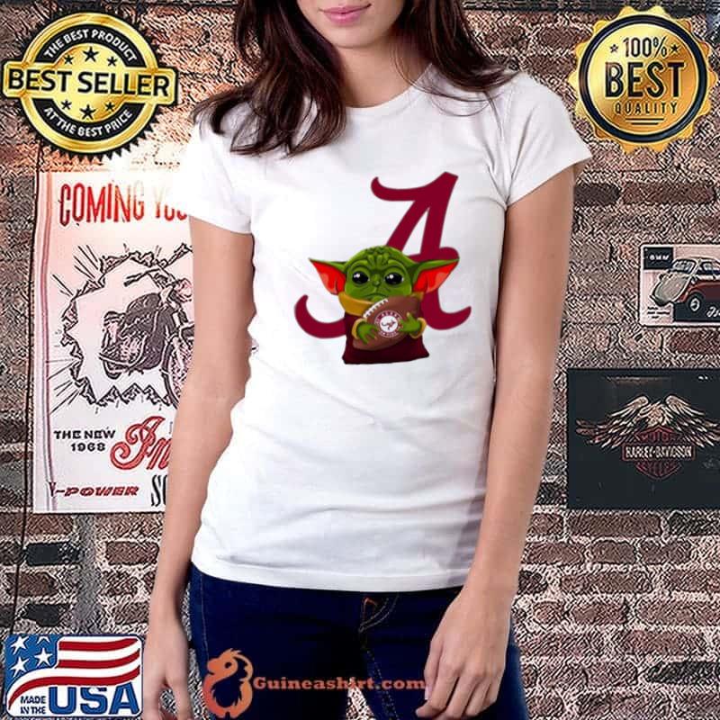 Baby Yoda Hug Atlanta Braves Football Shirt Ladiestee