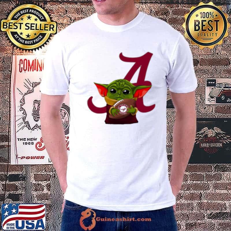 Baby Yoda Hug Atlanta Braves Football Shirt