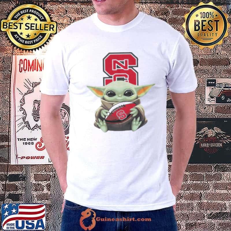 Baby Yoda Hug North Carolina State Football Shirt