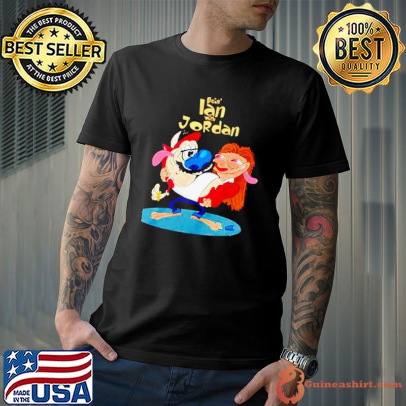 Bein’ ian with Jordan podcast cigarettes and cartoons shirt