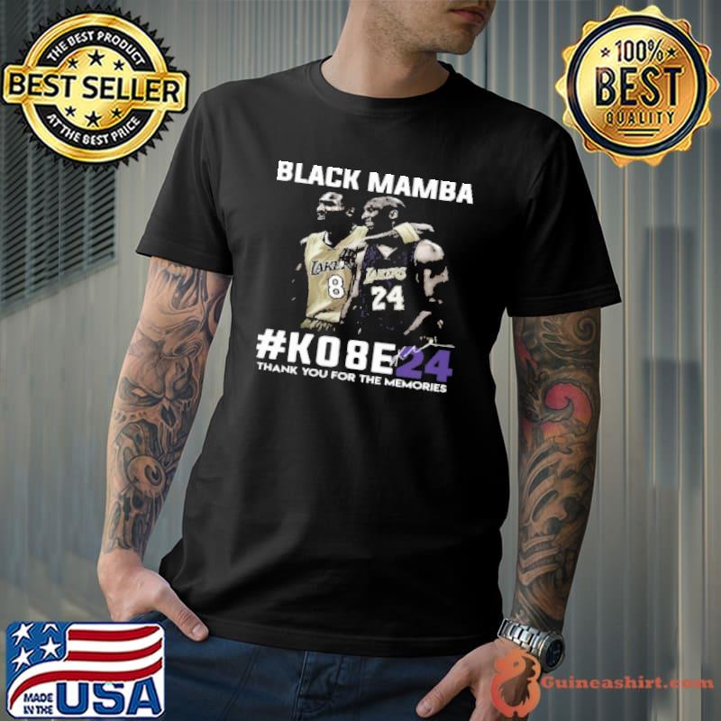 Black Mamba #Ko8e24 Thank You For The Memories Shirt
