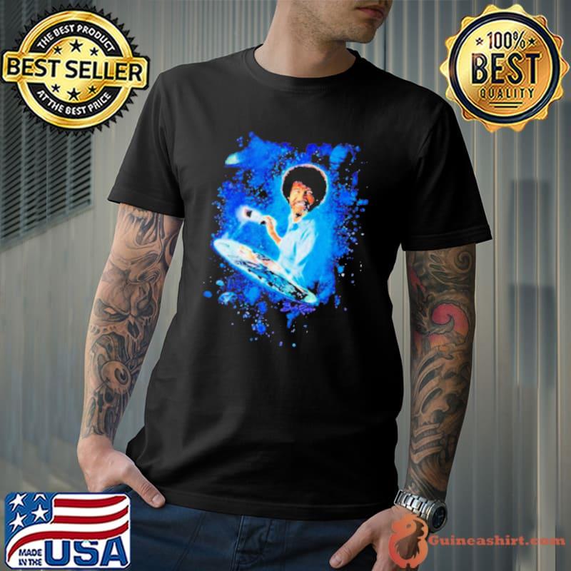 Bob Ross painting space and galaxy shirt