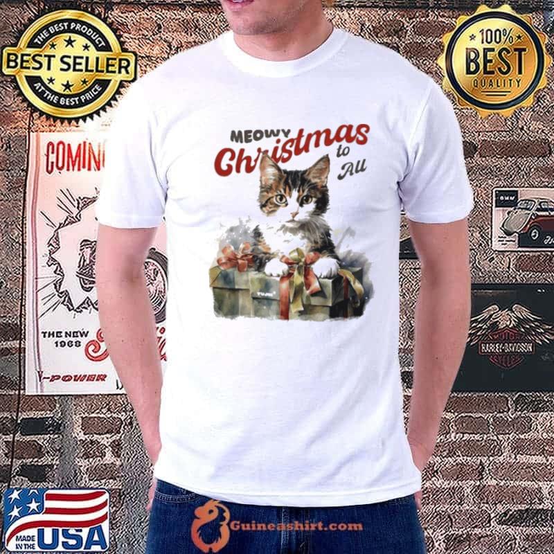 Cat meow Christmas to all shirt