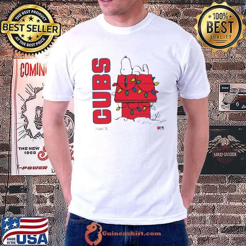 Chicago Cubs Snoopy Christmas lights shirt