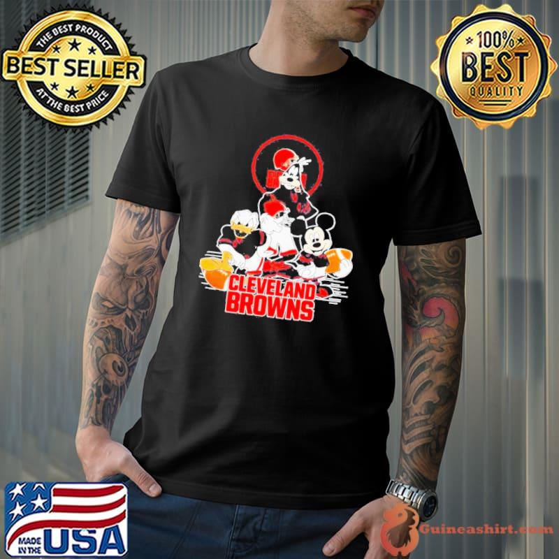 Cleveland Browns Mickey Mouse Donald Duck Goofy Football Nfl Shirt