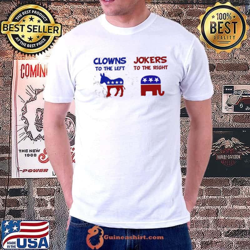 Clowns to let left jokers to the right donkey elephant vote 2024 shirt