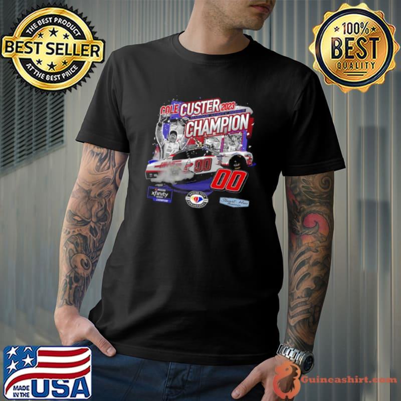Cole Custer Stewart haas Racing Team Collection Black 2023 Nascar Xfinity Series Champion shirt