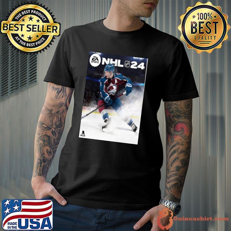 Colorado Avalanche Cale Makar Cover Athlete on EA Sports NHL 24 Official Poster Home Decor Poster Shirt