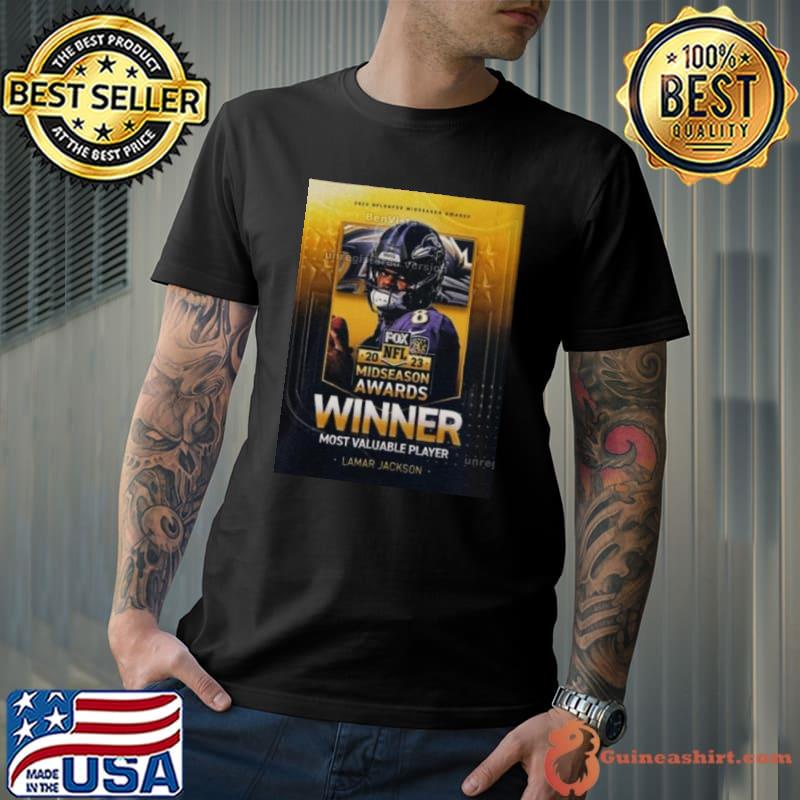 Congrats QB Lamar Jackson Is 2023 NFL on FOX Midseason Awards Winner MVP Shirt