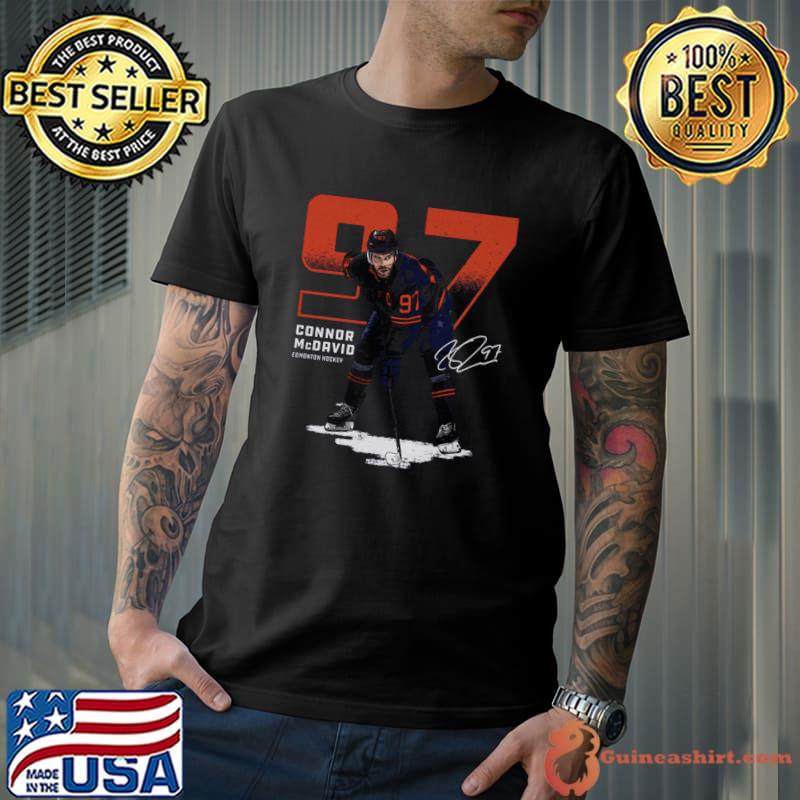 Connor McDavid Edmonton Signature Canadian professional ice hockey T-Shirt Unisex