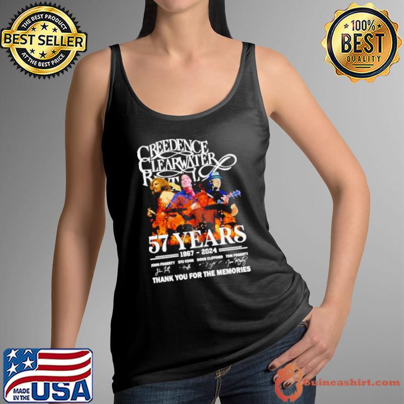 Creedence Clearwater Revival 57 Years 1967 – 2024 Thank You For The Memories Signatures s Tank Top