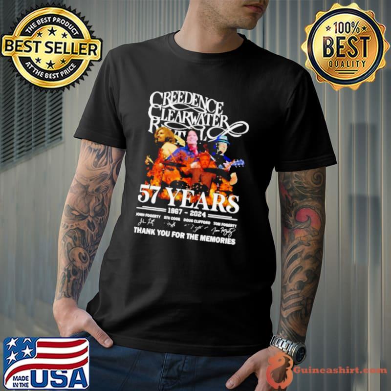 Creedence Clearwater Revival 57 Years 1967 – 2024 Thank You For The Memories Signatures shirt