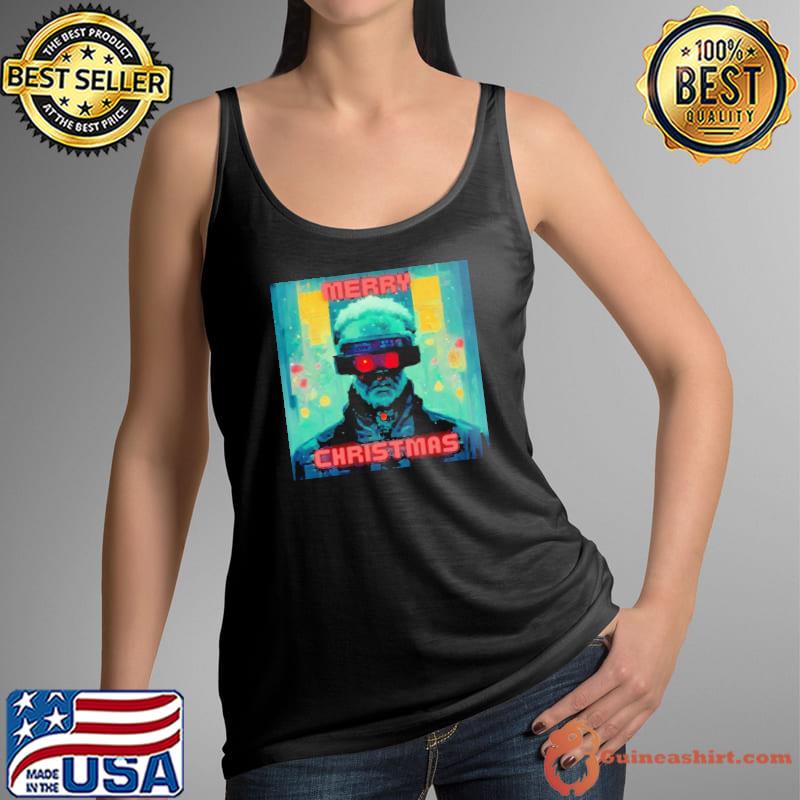 Cyberpunk Santa Claus Merry Christmas s Tank Top