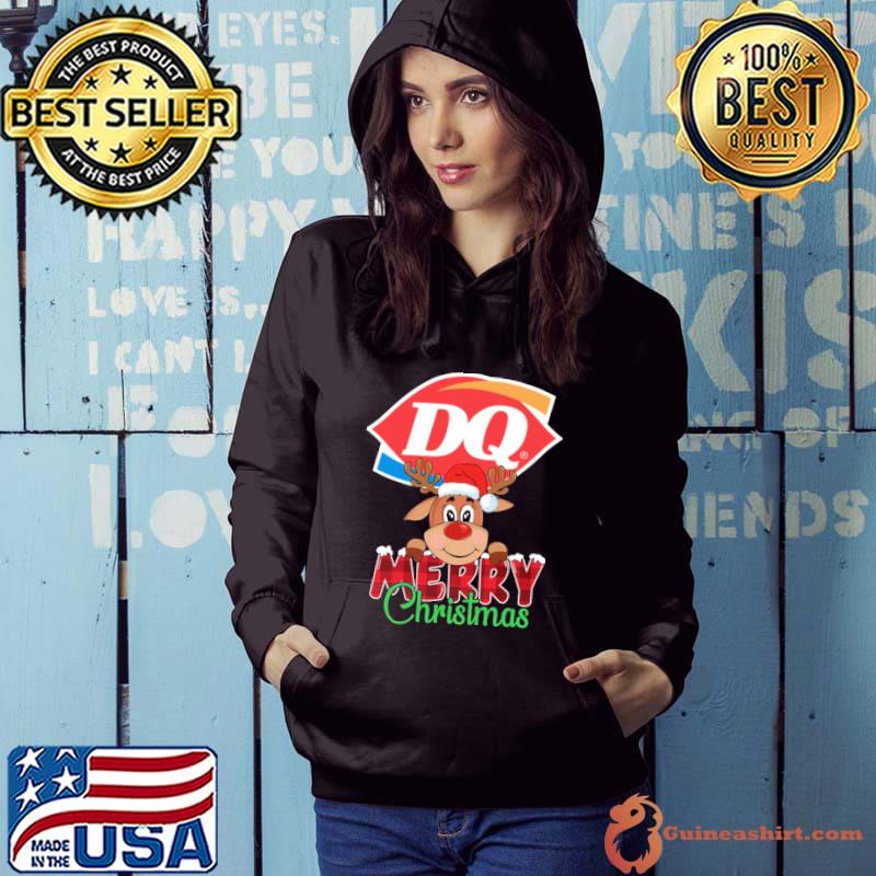 Dairy Queen symbol merry christmas reindeer santa hat s Hoodie