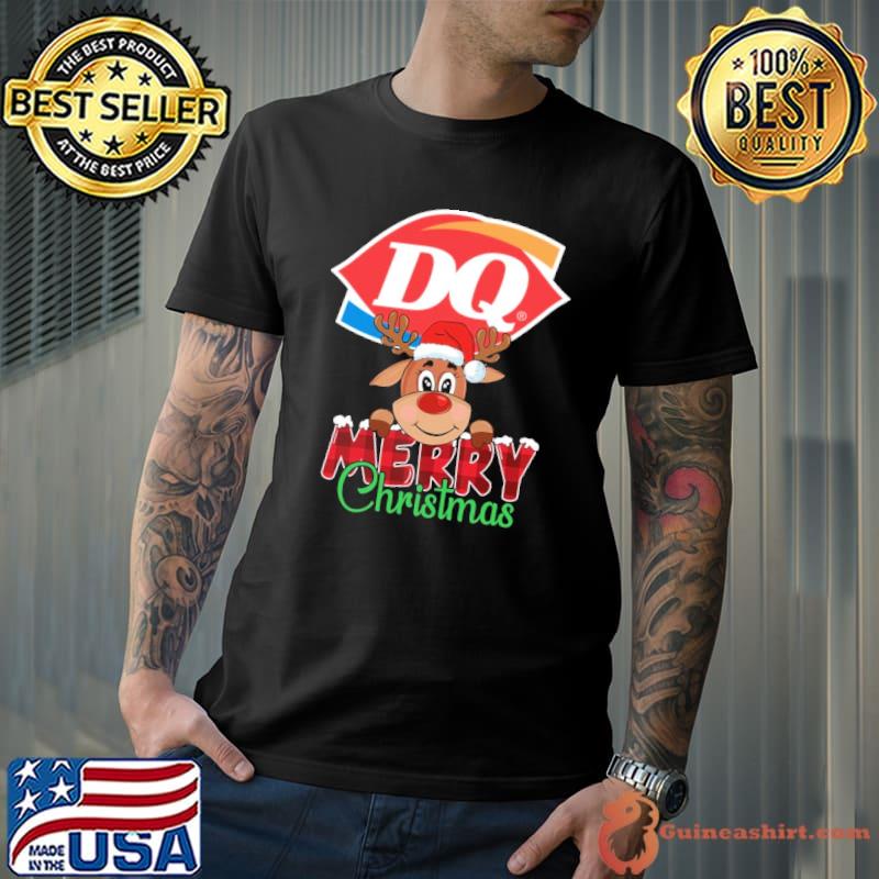 Dairy Queen symbol merry christmas reindeer santa hat shirt