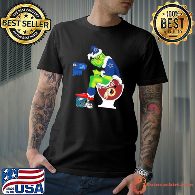 Dallas Cowboys Grinch Santa Toilet 2024 Shirt