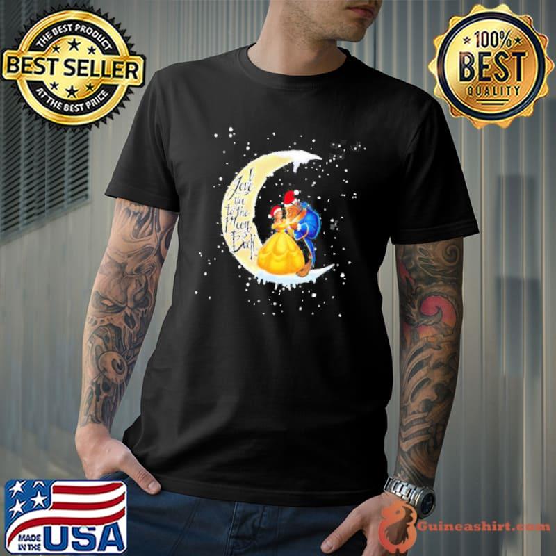 Dancing Beauty And The Beast Love You To The Moon And Back Christmas Shirt