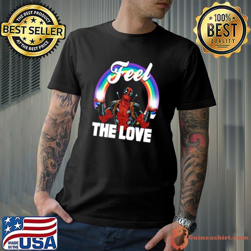 Deadpool’s Feel The Love Full Rainbow Arch shirt