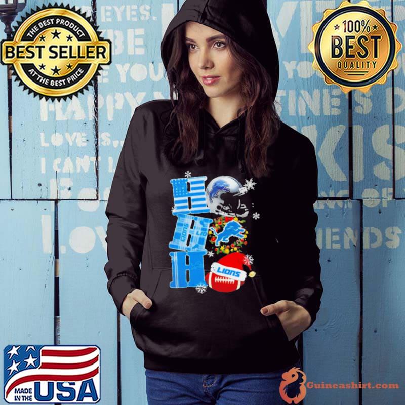 Detroit Lions Nfl Ho Ho Ho Christmas 2023 s Hoodie