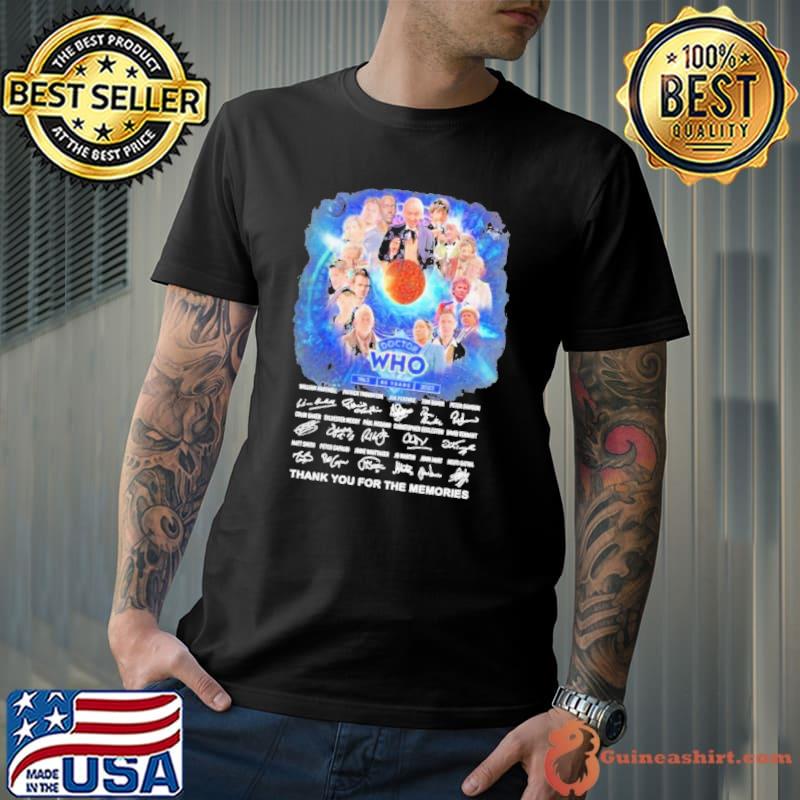 Doctor Who 1963 60 Year 2023 Thank You For The Memories Signatures Shirt