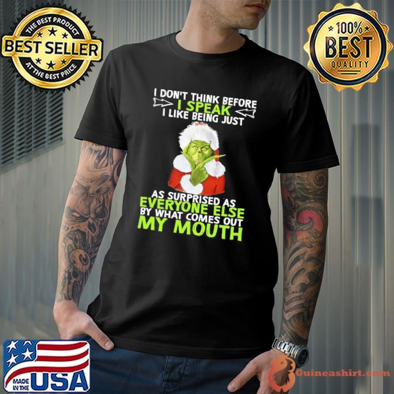 Don't think before speak like being just everyone else my mouth baby yoda shirt