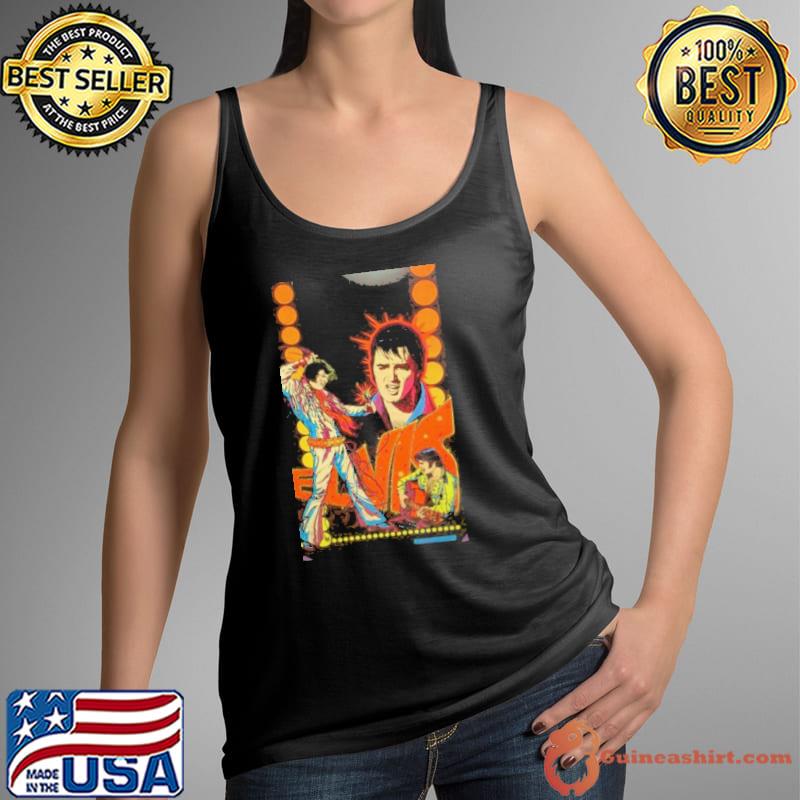 Elvis Presley Black Light Poster Framed 1975 s Tank Top