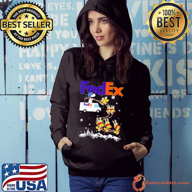 Fedex symbol snoopy riding reindeer woostock xmas s Hoodie