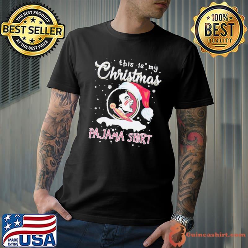 Florida State Seminoles Logo Santa Hat This Is My Christmas Pajama Shirt
