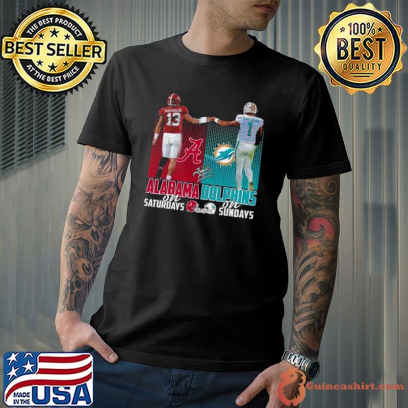 Funny alabama On Saturdays And Dolphins On Sundays Signature shirt