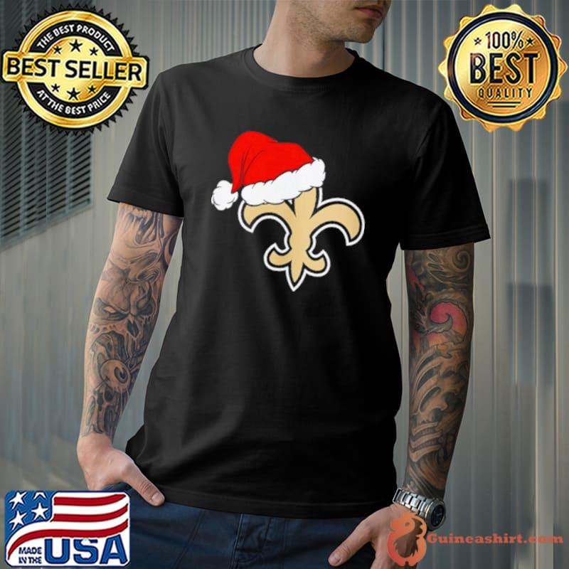 Funny new Orleans Saints logo Santa Hat Christmas 2023 Shirt
