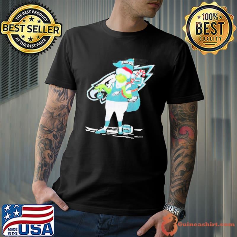 Funny Santa Grinch Philadelphia Eagles Gift Christmas 2023 Shirt