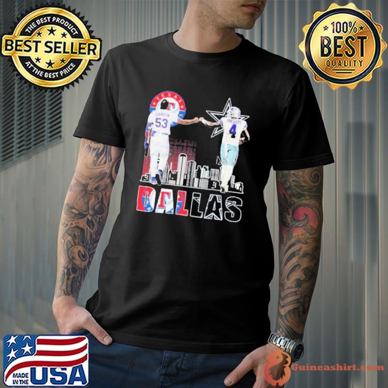 Garcia And Prescott Dallas Sports Skyline Shirt