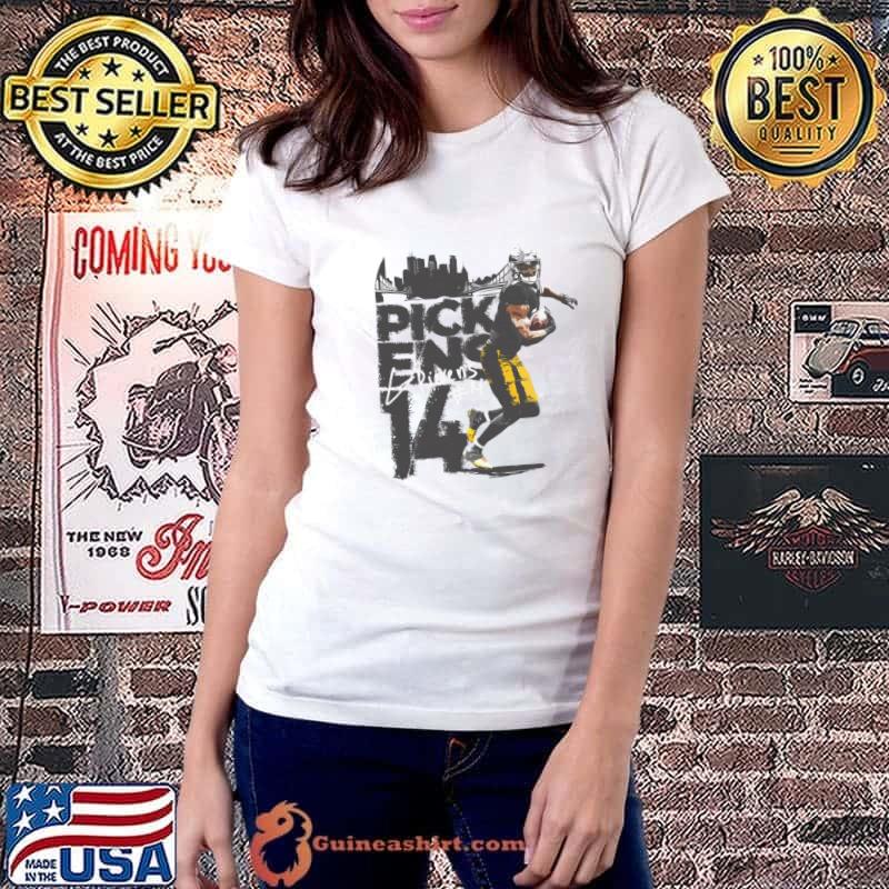 George Pickens American football wide receiver for the Pittsburgh Steelers Player Name T-Shirt Ladiestee