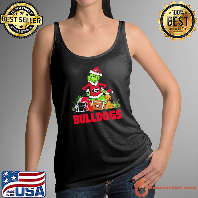 Georgia Bulldogs Santa Grinch And Dog Merry Christmas s Tank Top