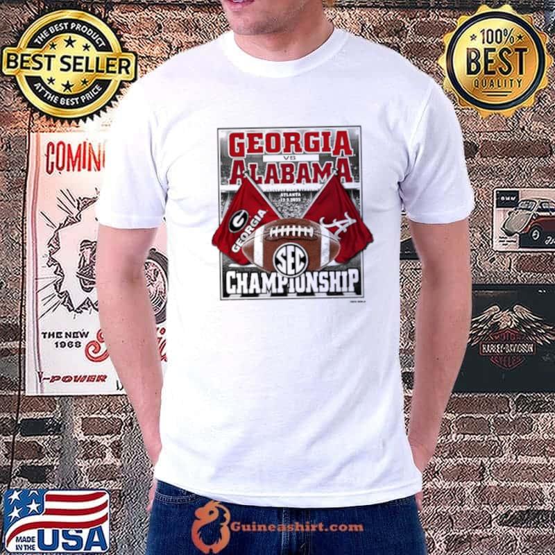 Georgia Bulldogs vs Alabama 2023 SEC Championship Bound Flags Shirt
