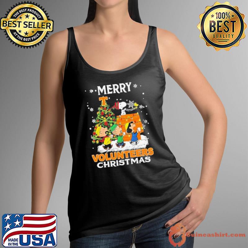 Get Now Tennessee Volunteers Snoopy And Friends Merry Christmas Shirt Tank Top