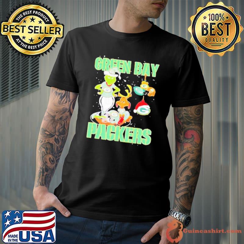 Green Bay Packers Grinch And Max NFL Christmas Essentials Shirt