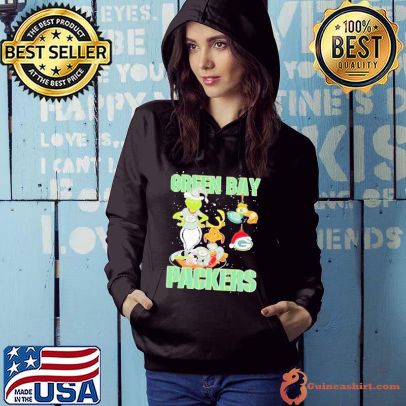 Green Bay Packers Grinch and Max NFL Christmas s Hoodie