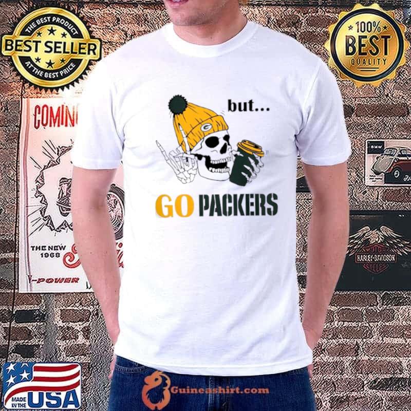 Green Bay Packers Skeleton Dead Inside But Packers Logo Christmas shirt