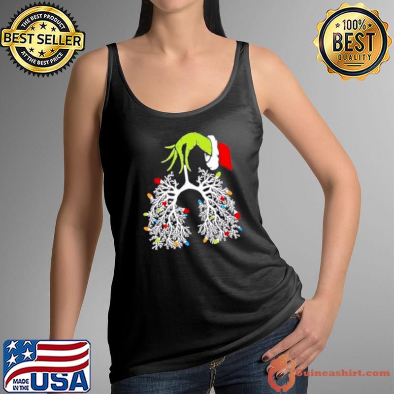Grinch Hand Respiratory Therapist Christmas Shirt Tank Top