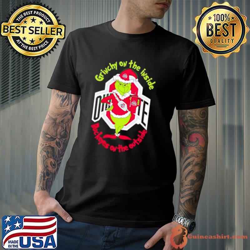 Grinchy On The Inside Ohio State Buckeyes On The Outside Christmas Shirt