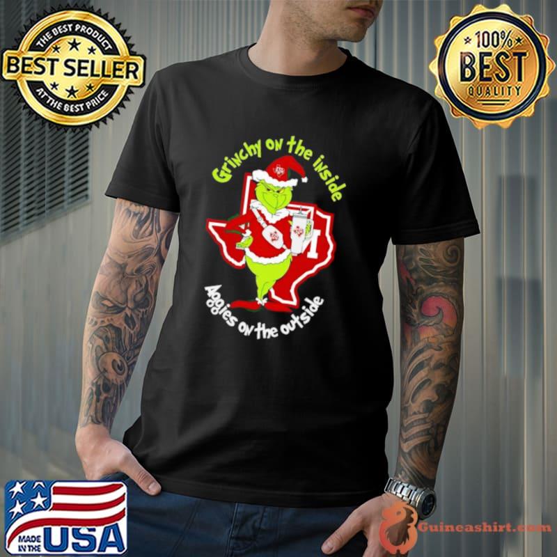 Grinchy On The Inside Texas A&m Aggies On The Outside Christmas shirt