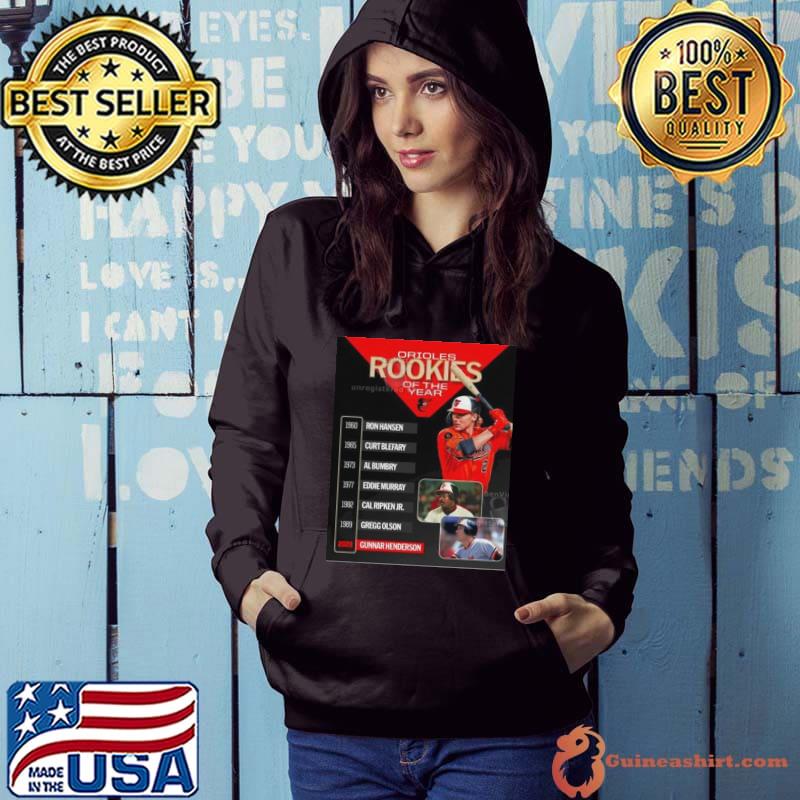 Gunnar Henderson Orioles Rookies of the year s Hoodie