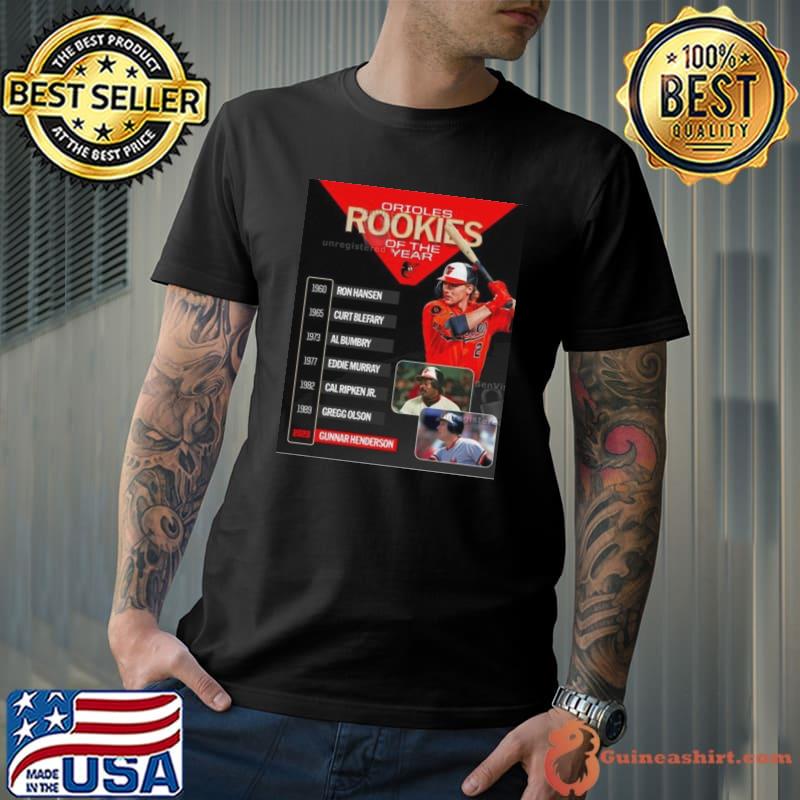 Gunnar Henderson Orioles Rookies of the year shirt