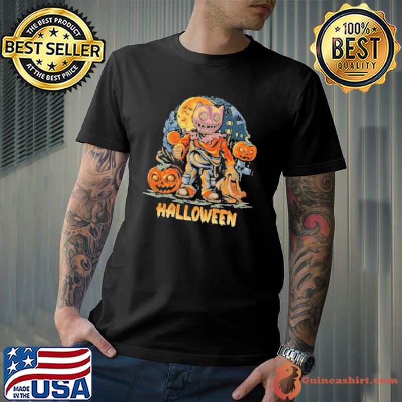 Halloween Night And Pumpkins Artwork Premium Shirt