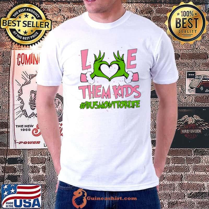 Hand of the Grinch love them kids bus monitor life Christmas 2023 shirt