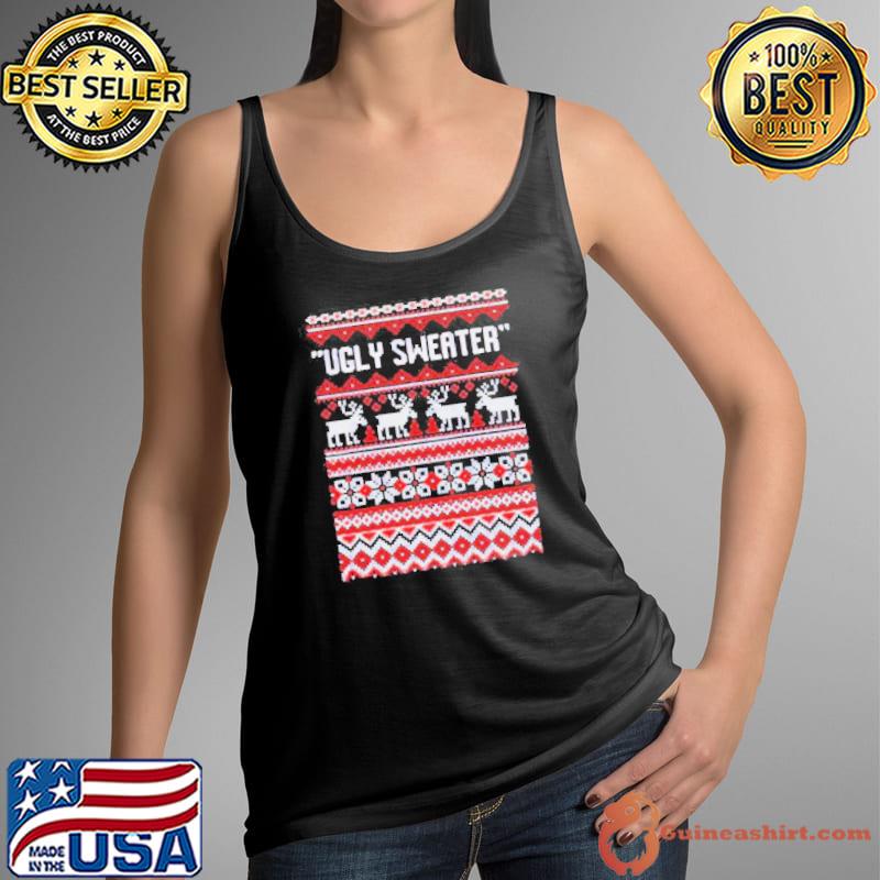 Happy Merry Christmas deers ugly sweater funny 2023 s Tank Top